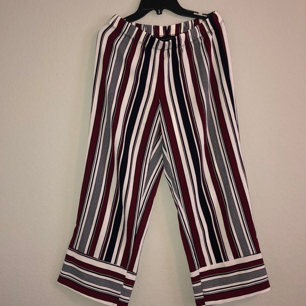 Striped Wide-Leg Pants